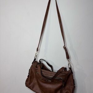 Chic Brown Leather Shoulder Bag
